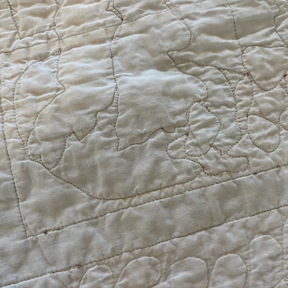 Vintage “Nighttime Prayer” Baby Crib Blanket Quilt Handmade Cottagecore Nursery